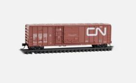 02600032 Micro-trains Line Mtl N-scale 50ft Rib Side Box Car Canadian National #553835