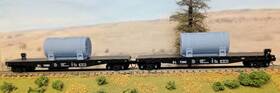 04500540 Micro-trains Line Mtl N Scale El Erie Lackawanna 50ft Flat Car #7393 With Load Qty2