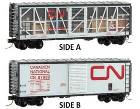 07300250 Micro-trains Line Mtl N-scale Canadian National/cn Impact Box Car/open Side #87989