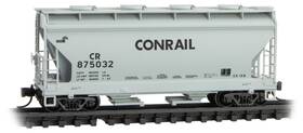 09200511 Micro-trains Line Mtl N-scale 2-bay Centerflow Covered Hopper Conrail/cr #875032