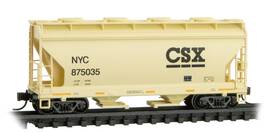 09200521 Micro-trains Line Mtl N-scale 2-bay Acf Centerflow Covered Hopper Csx/nyc #875035