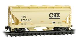 09200522 Micro-trains Line Mtl N-scale 2-bay Acf Centerflow Covered Hopper Csx/nyc #875045