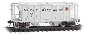 09500011 Micro-trains Line Mtl N-scale Ps-2 2-bay Covered Hopper Great Northern/gn #71470