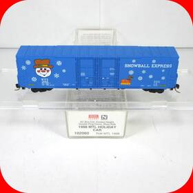 102060 Micro-trains Line Mtl N Scale Snowball Express 60ft Christmas Box Car 1998 102060 Micro-trains Line Mtl N Scale Snowball Express 60ft Christmas Box Car 1998