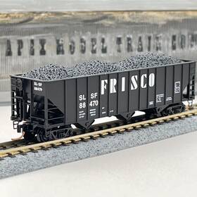 10800170 Micro-trains Line Mtl Frisco 100 Ton 3 Bay Open Hopper Coal Load Slsf 88470 N Scale