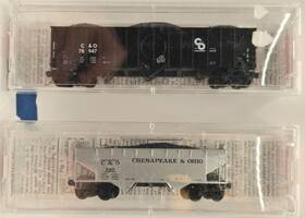 108020 Micro-trains Line Mtl 86030 N Scale 100 Ton Coal 33ft Twin Bay Hoppers C And O New