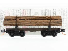 113510 Micro-trains Line Mtl N Scale Unlettered 30ft Skeleton Log Car #4 With Load 113510 Micro-trains Line Mtl N Scale Unlettered 30ft Skeleton Log Car #4 With Load
