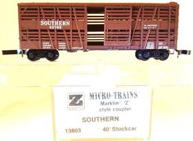 13803 Micro-trains Line Mtl Z 40ft Southern Sou Despatch Stock Car