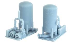 49945965 Micro-trains Line Mtl N-scale Pressure Vessel Flat Car Loads Undecorated 2-pack