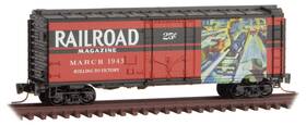 50200640 Micro-trains Line Mtl Z-scale 40ft Box Car Railroad Magazine Series #1 March 1943