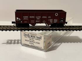 56130 Micro-trains Line Mtl Westmoreland Coal Pa 33ft Twin Rib Side Hopper #926 N Scale