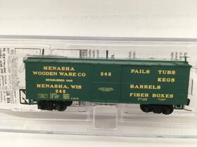 51500150 Micro-trains Line Mtl 695140020010 Z Scale Train Menasha 40ft Wood Box Car Wisconsin #242