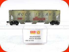 09652030 Micro-trains Line Mtl 695140037070 N Scale Rock Island Weathered 3-bay Covered Hopper -