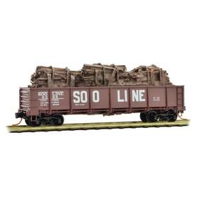 Micro-trains Line Mtl 695140065493 Soo 40ft Drop Bottom Gondola With Load Micro-train Mtl# 083 00 020 N Scale Micro-trains Line Mtl 695140065493 Soo 40ft Drop Bottom Gondola With Load Micro-train Mtl# 083 00 020 N Scale