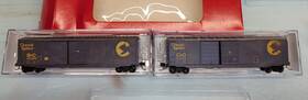 Micro-trains Line Mtl 695140083558 N Scale Chessie System 50ft Standard Boxcar 2-car Set Weathered. R