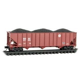 10800641 Micro-trains Line Mtl 695140085705 N Bnsf Railway 100-ton 3-bay Hopper #617893 With Load