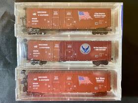 Mt-75102 Micro-trains N Scale Wisconsin And Southern 9-11 Commemorative 3-pack