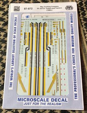 87-872 Microscale May Trucking 28ft And 53ft Tractor Trailers Ho