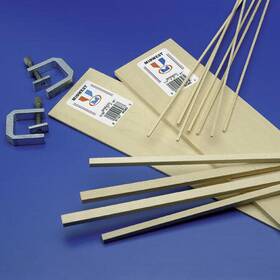 Midwest Products 191157043030 Co. Basswood Sheets 3/32x3x24 15 Mid4303 Wood Building Supplies
