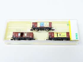 15101 Minitrix N Scale Db German Advertising Box Cars 3-unit Freight Set