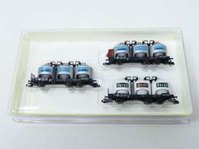 3-silo Minitrix 15190 N Scale Db German Persil And Henkel Tank Cars 3-unit Set