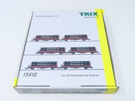 15410 Minitrix N Db German Era Iii Stake Flat Cars 5-pack With Pipe Loads