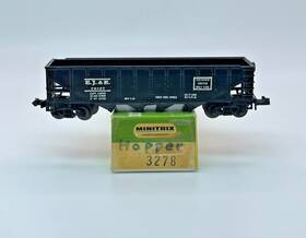 3278 Minitrix N Scale Black Hopper Freight Car Original Box