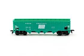 258601 Model Power Vtg 8051 Ho Penn Central 4-bay Hopper Freight Car Train Green