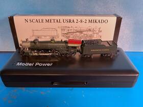 9607 Model Power / Mrc 037135875715 Mikado 2-8-2 Pennsylvania Prr #9607 Exc Dc N Scale Steam Loco