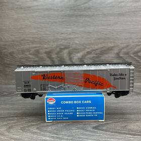 Wp-9031 Model Power Ho Scale Box Car 9031 Western Pacific Wp 20802 Feather Silver Train