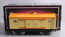 Mth 10-202 Std. Gauge 214 Tinplate Cream And Orange Box Car With Brass Trim Ln/box