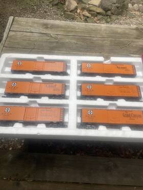 20-90038 Mth 20-90039 Msh- Trains O Santa Fe 40ft Reefer Freight Car Set #20-90038 Nos