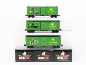 20-90169 Mth O Gauge 3-rail John Deere 40ft Aar Box Car Set Of 3
