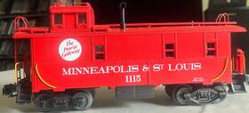 Mth 20-91043 Premier Minneapolis And St. Louis Steel Caboose O-gauge Lnib 3 Rail
