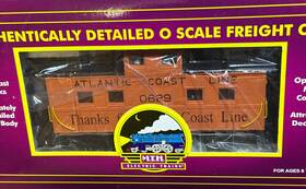 20-91082 Mth Atlantic Coast Line Steel Center Cupola Caboose Acl #0629 O-scale