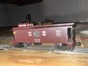 20-91775 Mth 19702 O New York Central 35ft Woodside Caboose Vg Illuminated Rail King