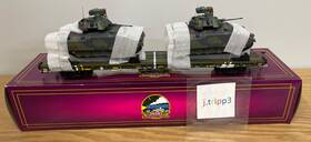20-92240d Mth 20-92240 D U.s. Army 60ft Flat Car O Scale Train 2 Bradley Fighting Vehicles