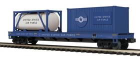 Mth 20-92274c Premier 20-95385 Us Air Force Flat Car With Tank Container And 20ft