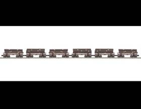 20-92327 Mth Premier Weyerhaeuser 6-car Skeleton Flat Car Set With Log Load