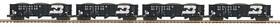 20-92361 Mth O Burlington Northern Premier 70-ton 3-bay Hopper Set Of 4