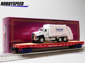 20-92440b Mth 20-92440 Premeir Donald Trump Sound Flat Car/garbage Truck O Gauge New