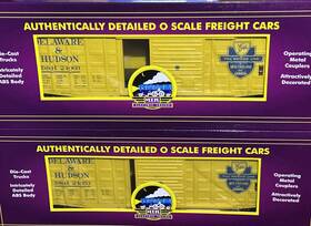 Mth 20-93987 Premier Delaware And Hudson 50 Waffle Box Car O-scale 2-pack