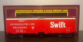 20-94587 Mth O Gauge Swift 40ft Steel Sided Red Refrigerator/reefer Car 16248 New