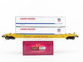 20-95118 Mth O Gauge 3-rail Up Union Pacific Husky Stack Well Car #548055 With Load