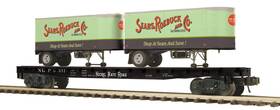 20-95407 Mth Flat Car Nickel Plate Road With 2 Pup Trailers Sears And Roebuck