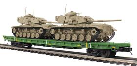 20-95471 Mth U.s. Army Flatcar O Scale Premier 60 Flat Car With M60 Tanks - New