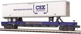 20-95703 Mth 20-95702 Premier Csx Flat With 48 Ft Cxs Trailer #603777