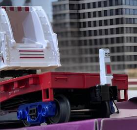 20-95796 Mth Premier Eot Device Donald J. Trump Flat Car Garbage Truck O-scale