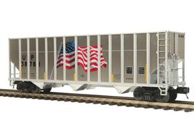 20-96861 Mth Union Pacific Coke Hopper Premier O Ga 3 Rail Rd #38789 Flag