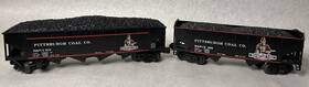 20-97612 Mth Qty 2 Pittsburgh Champion Bay Offset Hopper With Coal 1/48 O Scale Lnwob C15